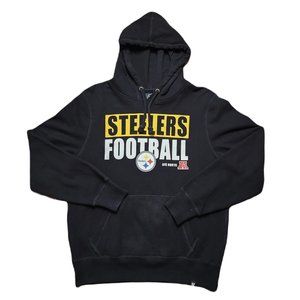 47 Brand Steelers Football Black Pullover Hoodie Men's Size Large